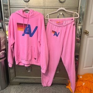 Pink Aviator Nation Sweatshirt & Sweatpants